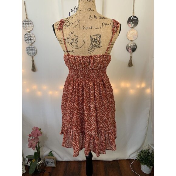 (E-148)Princess Polly Floral Mini Dress Size US 6 | Tie Strap Smocked Fit & - Picture 4 of 8